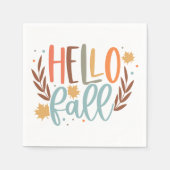 Serviette En Papier Bonjour automne (Devant)