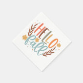 Serviette En Papier Bonjour automne (Coin)