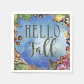 Serviette En Papier Bonjour automne (Devant)