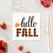 Serviette En Papier Bonjour automne (En situation)