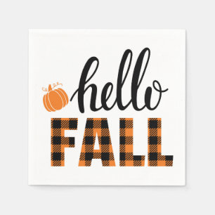 Serviette En Papier Bonjour automne