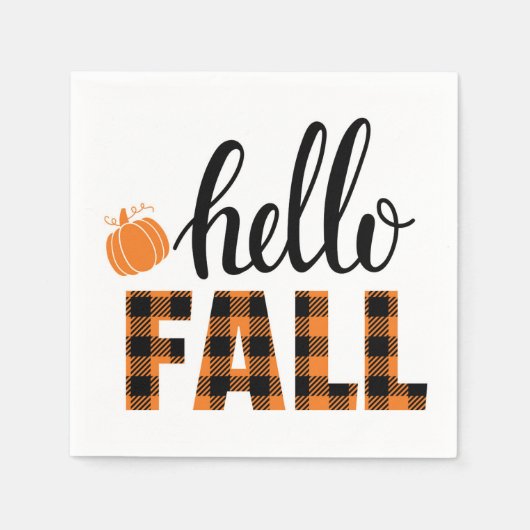 Serviette En Papier Bonjour automne (Devant)