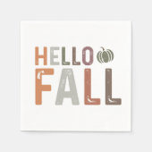 Serviette En Papier Bonjour Automne (Devant)