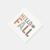Serviette En Papier Bonjour Automne (Coin)