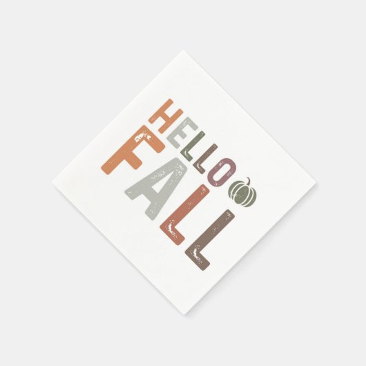 Serviette En Papier Bonjour Automne (Coin)