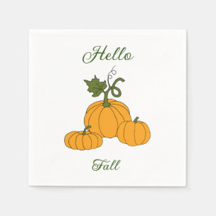 Serviette En Papier Bonjour Automne minimaliste mange