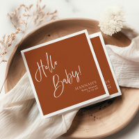 Bonjour Baby Earthy Terracotta Baby shower bohème