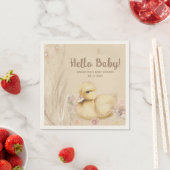 Serviette En Papier Bonjour bébé ! baby shower boho (En situation)