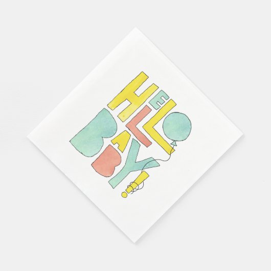 Serviette En Papier Bonjour bébé Bienvenue à nouveau-né Naissance bébé (Coin)