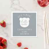 Serviette En Papier Bonjour bébé ours C'est un garçon (En situation)