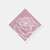 Serviette En Papier Bonjour Belle - Papier Rose Rose Moderne Chic (Coin)