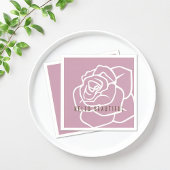 Serviette En Papier Bonjour Belle - Papier Rose Rose Moderne Chic