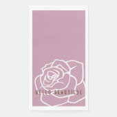 Serviette En Papier Bonjour Belle - Rose rose moderne (Devant)