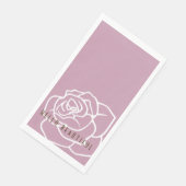 Serviette En Papier Bonjour Belle - Rose rose moderne (Coin)