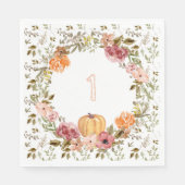 Serviette En Papier Bonjour Citrouille papier serviettes Citrouille pr (Devant)