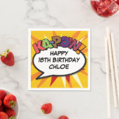 Serviette En Papier BONJOUR D'ANNIVERSAIRE amusant bulle de la parole  (En situation)