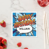 Serviette En Papier BONJOUR D'ANNIVERSAIRE Fun Speech Bubble Personnal (En situation)