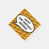 Serviette En Papier BONJOUR D'ANNIVERSAIRE Personnalisé Fun Speech Bub (Coin)