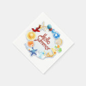 Serviette En Papier Bonjour été (Coin)