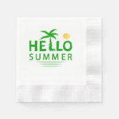 Serviette En Papier Bonjour été (Devant)
