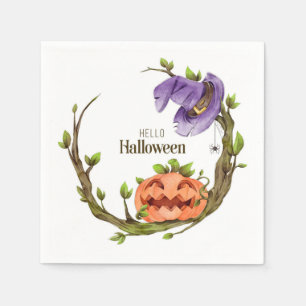 Serviette En Papier Bonjour Halloween