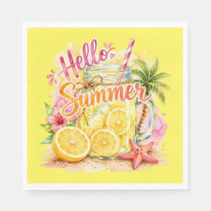 Serviette En Papier "Bonjour l'été" Papier