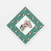 Serviette En Papier Bonjour Penguins d'hiver Naples (Coin)