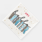 Serviette En Papier Bonjour Personnaliser d'hiver (Coin)