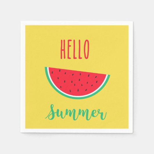Serviette En Papier Bonjour serviettes d'été - Watermelon (Devant)