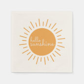 Serviette En Papier Bonjour soleil brillant mignon serviettes de douch (Devant)