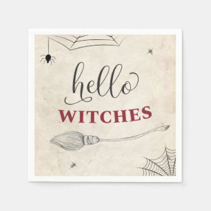 Serviette En Papier Bonjour Sorcières Halloween Enterrement de Vie de 