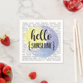 Serviette En Papier Bonjour Sunshine (En situation)