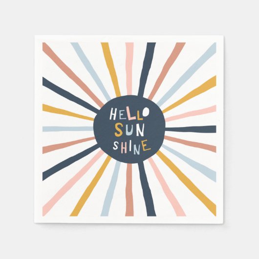 Serviette En Papier Bonjour Sunshine (Devant)