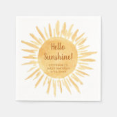 Serviette En Papier Bonjour Sunshine Boho Baby shower (Devant)