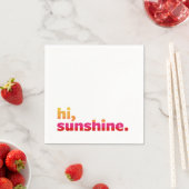 Serviette En Papier Bonjour, Sunshine. Cocktail de fête d'été (En situation)