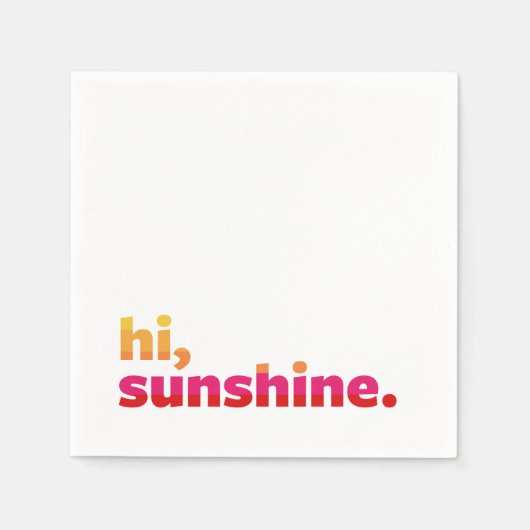 Serviette En Papier Bonjour, Sunshine. Cocktail de fête d'été (Devant)