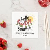 Serviette En Papier Bonjour Sweet Summer Pool Party (En situation)