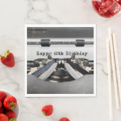 Serviette En Papier Bonne 60e anniversaire Retro Typewriter (En situation)
