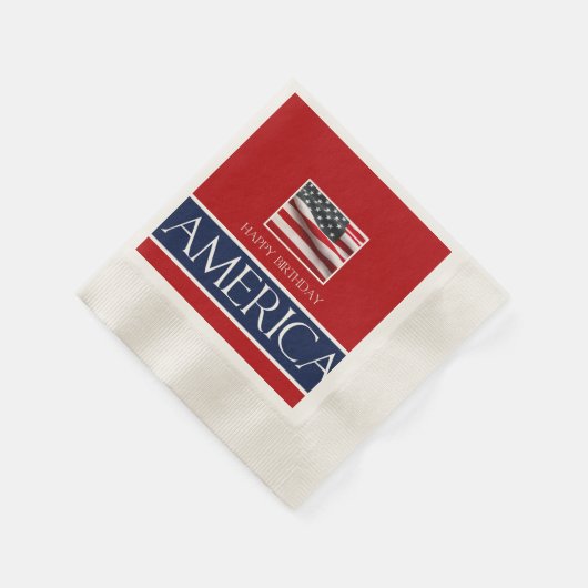Serviette En Papier Bonne Amérique d'anniversaire ! (Coin)