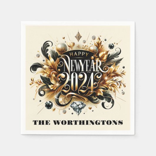 Serviette En Papier Bonne année (Devant)