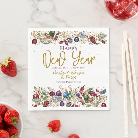 Serviette En Papier Bonne année (En situation)