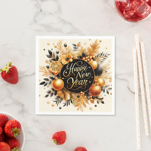 Serviette En Papier Bonne année (En situation)