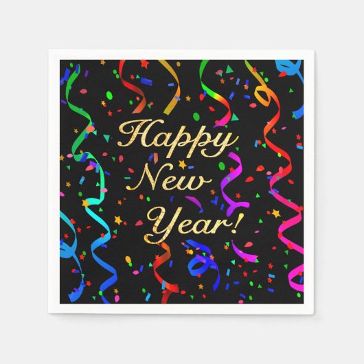 Serviette En Papier "Bonne année !" (Devant)