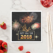 Serviette En Papier Bonne année 2018 (En situation)