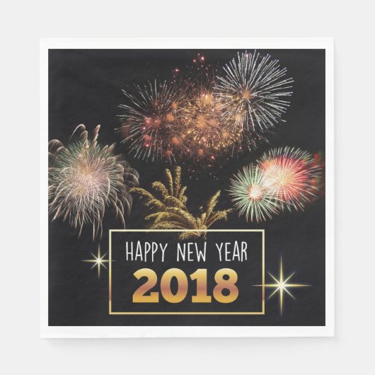 Serviette En Papier Bonne année 2018 (Devant)