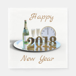 Serviette En Papier Bonne année 2018