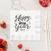 Serviette En Papier Bonne année 2024 (En situation)