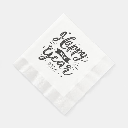 Serviette En Papier Bonne année 2024 (Coin)