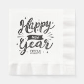 Serviette En Papier Bonne année 2024 (Devant)