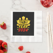 Serviette En Papier Bonne année 2024 (En situation)